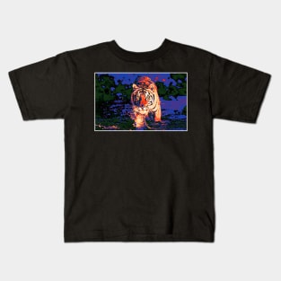 Tiger Pop art 5 Kids T-Shirt